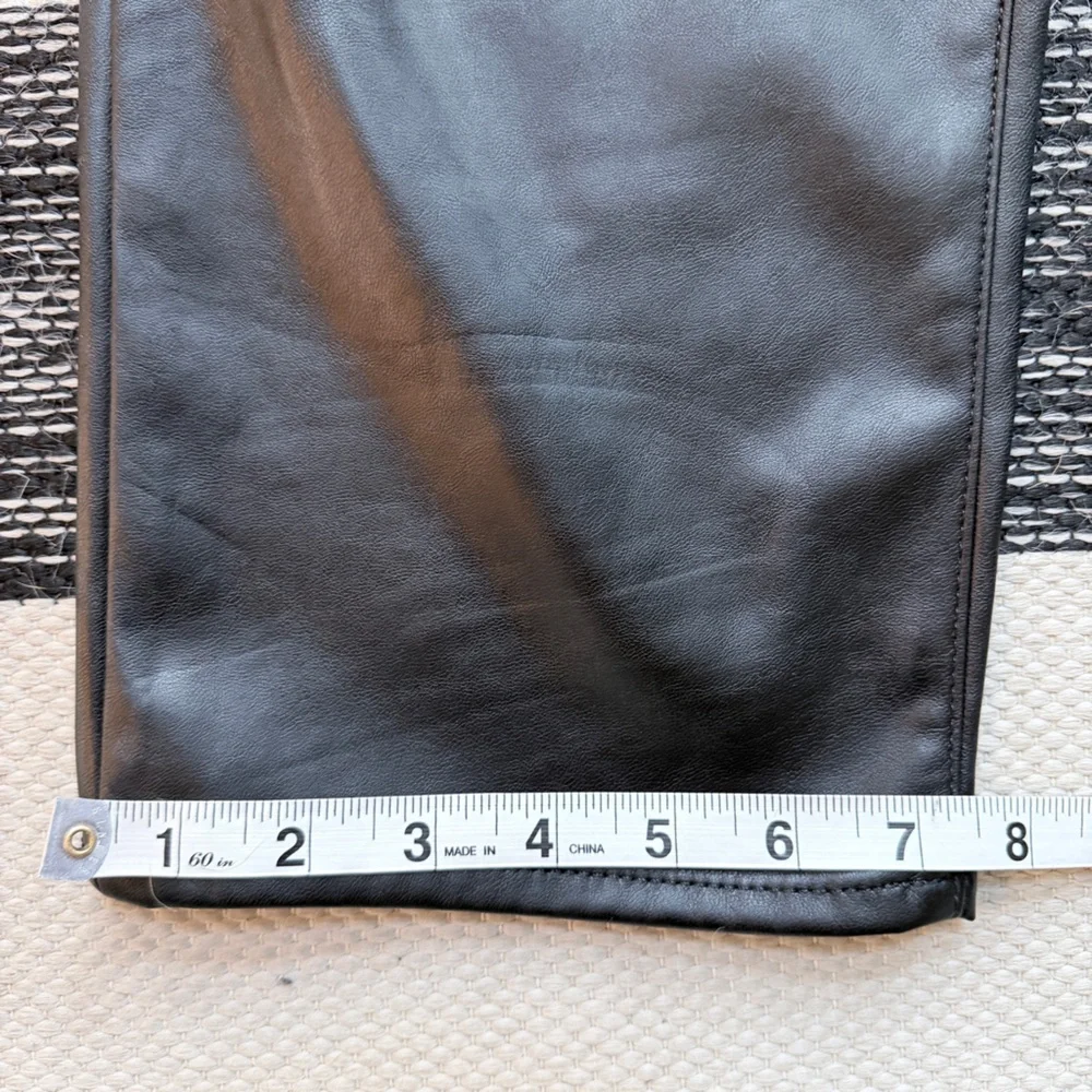 Gap Black Faux Leather Vintage Slim‎ High Rise Pants Size 34/18R NWT